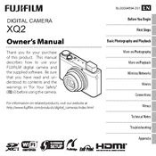 Fujifilm Premium Compact XQ2 Camera manual cover