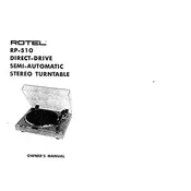 Rotel RP-510 Turntable manual cover