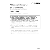 Casio PJ Camera Software 1.1 Software manual cover