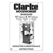 Clarke 6460050 CBS14WC 14 Inch 355mm Bandsaw manual cover