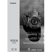 Canon VIXIA HF S11 manual cover