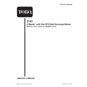 Toro Z Master Z147 44-inch 74161 Mower manual cover