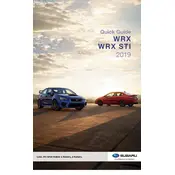 Subaru WRX 2019 Sports Car manual cover