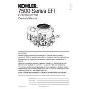 Kohler EKT740 Engine manual cover