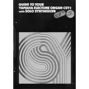 Yamaha Electone CSY-1 Keyboard manual cover