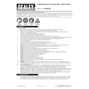 Sealey CP20VHG Air Gun manual cover