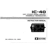 Icom IC-40 Radio manual cover