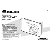 Casio EXZ6 Camera manual cover