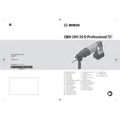 Bosch GBH 18V-26 D Hammer manual cover