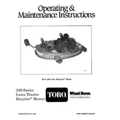 Toro Wheel Horse R5-38SS01 Tractor manual cover