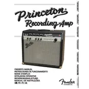 Fender Princeton Recording Amp 2152000000 120V 60Hz Amplifier manual cover