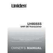 Uniden UH8055S Transceiver manual cover