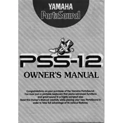 Yamaha PSS-12 Keyboard manual cover