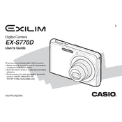 Casio EXS770D Camera manual cover