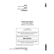 John Deere 420 Loader manual cover