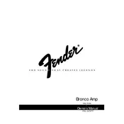 Fender Bronco 22-3104 120V Amplifier manual cover