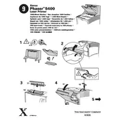 Xerox Phaser 5400 1000-Sheet Stacker Printer manual cover