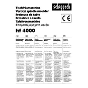 Scheppach HF 4000 72420000 Milling Machine manual cover