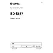 Yamaha BD-S667 Disc Player manual cover