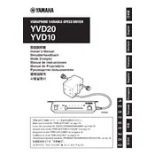 Yamaha YVD10 Vibraphone manual cover