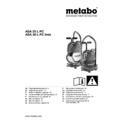 Metabo ASA 25 L PC Vacuum Cleaner manual cover