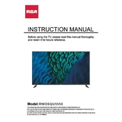 RCA RWOSQU5550 TV manual cover