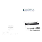 Grandstream HA100 Hub manual cover