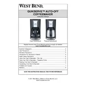 West Bend L5693 56705 Coffee Maker manual cover