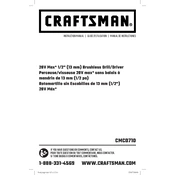 Craftsman CMCD710 Drill manual cover