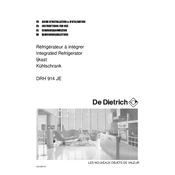 De Dietrich DRH914JE Refrigerator manual cover