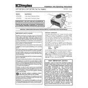 Dimplex DXFF20TSN Heater manual cover