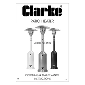 Clarke 6920009 PHT2 Silver Patio Heater manual cover