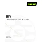 Shure SM7B Microphone manual cover