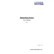 Citizen CY v.1 Printer manual cover