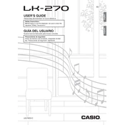 Casio LK270 Keyboard manual cover