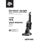 Dirt Devil Pro Power Cyclonic Upright UD70172 manual cover