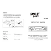 Pyle AT3040 Speaker manual cover