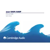 Cambridge Audio Azur 540P Preamplifier manual cover