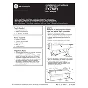 GE RAK7013 Duct Adapter manual cover