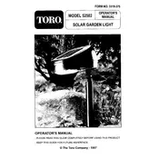 Toro Solar Garden Light 52502 Light Kit manual cover