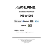 Alpine iXE-W400E manual cover