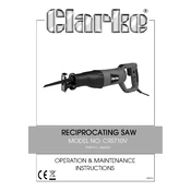 Clarke 6462552 CRS710V Reciprocating Saw manual cover