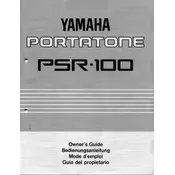 Yamaha PSR-100 Keyboard manual cover