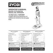 Ryobi P344 Ratchet manual cover