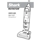 Shark Rotator SV1107 Vacuum manual cover