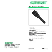 Shure BG2.1 Microphone manual cover