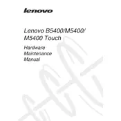 Lenovo B5400 Laptop manual cover