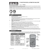 Sealey TA101 Analyser manual cover