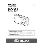 Casio EXZ1 Camera manual cover