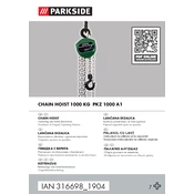 Parkside PKZ 1000 A1 3907405980 IAN 3166981904 Chain Hoist manual cover